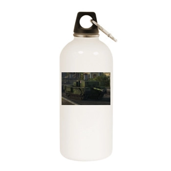 World of Tanks White Water Bottle With Carabiner