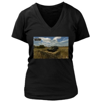 World of Tanks Women's Deep V-Neck TShirt