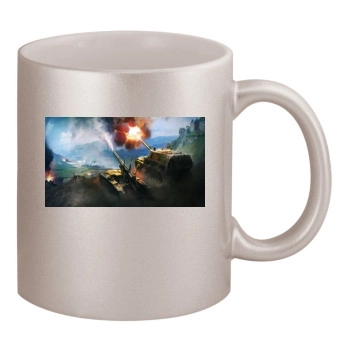 World of Tanks 11oz Metallic Silver Mug