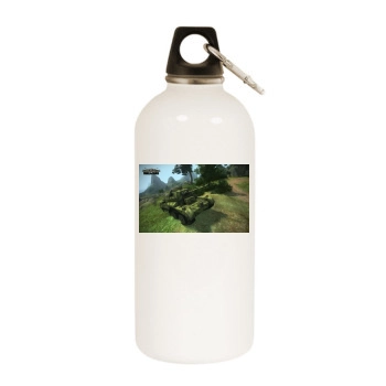 World of Tanks White Water Bottle With Carabiner