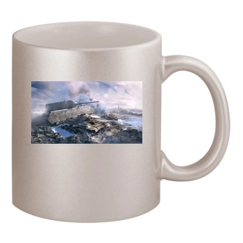 World of Tanks 11oz Metallic Silver Mug