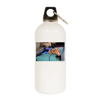 Sabrisse White Water Bottle With Carabiner