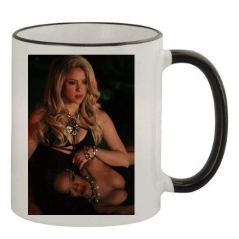 Shakira 11oz Colored Rim & Handle Mug