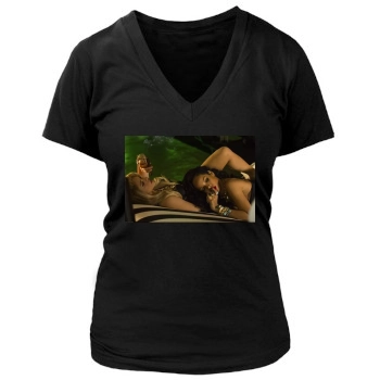 Shakira Women's Deep V-Neck TShirt