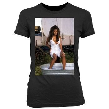 Traci Bingham Women's Junior Cut Crewneck T-Shirt