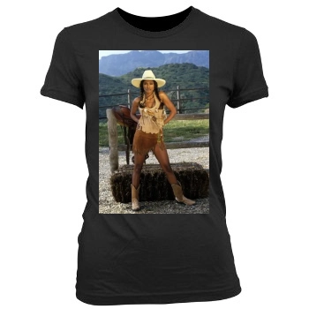 Traci Bingham Women's Junior Cut Crewneck T-Shirt