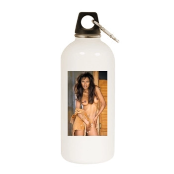 Traci Bingham White Water Bottle With Carabiner