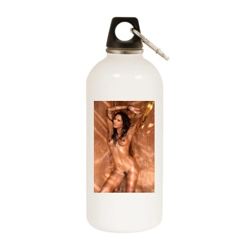 Traci Bingham White Water Bottle With Carabiner