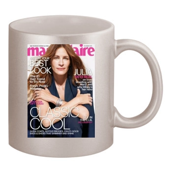 Julia Roberts 11oz Metallic Silver Mug