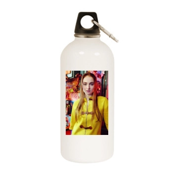 Sophie Turner White Water Bottle With Carabiner