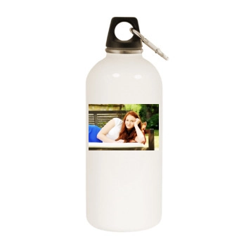 Sophie Turner White Water Bottle With Carabiner