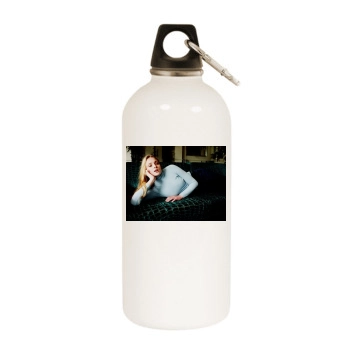 Sophie Turner White Water Bottle With Carabiner