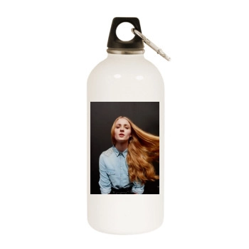 Sophie Turner White Water Bottle With Carabiner