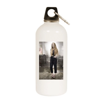 Sophie Turner White Water Bottle With Carabiner