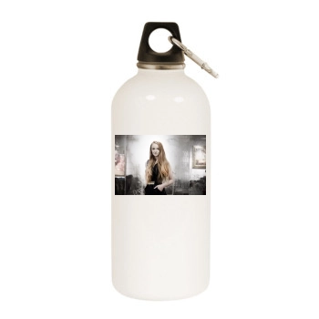 Sophie Turner White Water Bottle With Carabiner