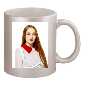 Sophie Turner 11oz Metallic Silver Mug