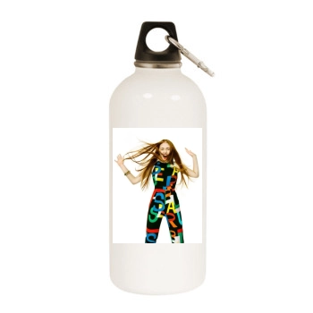 Sophie Turner White Water Bottle With Carabiner