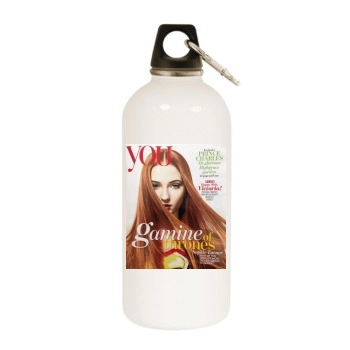 Sophie Turner White Water Bottle With Carabiner