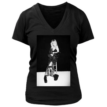 Taylor Momsen Women's Deep V-Neck TShirt