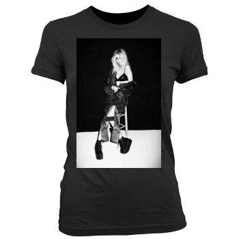 Taylor Momsen Women's Junior Cut Crewneck T-Shirt