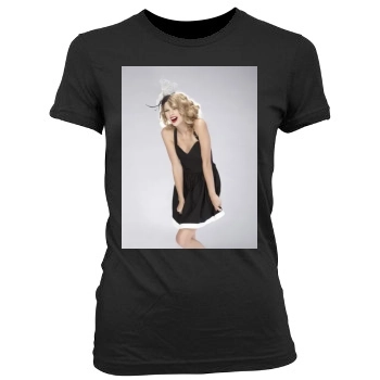 Taylor Swift Women's Junior Cut Crewneck T-Shirt