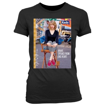 Taylor Swift Women's Junior Cut Crewneck T-Shirt