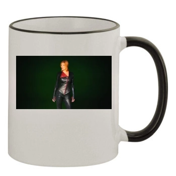 Tricia Helfer 11oz Colored Rim & Handle Mug