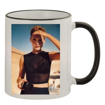 Tricia Helfer 11oz Colored Rim & Handle Mug