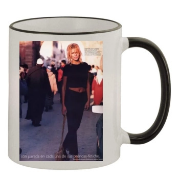 Tricia Helfer 11oz Colored Rim & Handle Mug