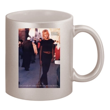 Tricia Helfer 11oz Metallic Silver Mug