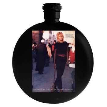 Tricia Helfer Round Flask