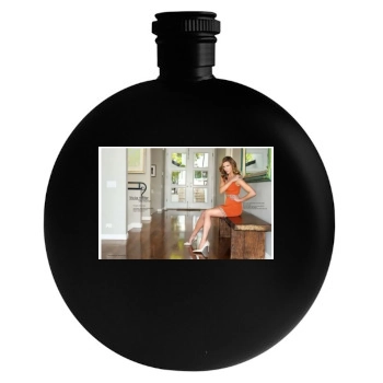 Tricia Helfer Round Flask