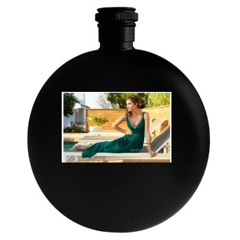 Tricia Helfer Round Flask