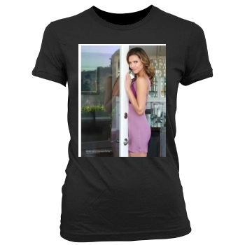 Tricia Helfer Women's Junior Cut Crewneck T-Shirt