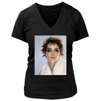 Winona Ryder Women's Deep V-Neck TShirt