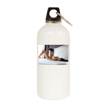 Zamira Hock White Water Bottle With Carabiner