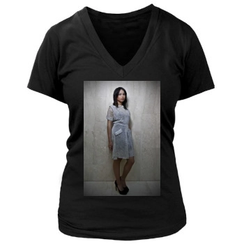 Zoe Kravitz Women's Deep V-Neck TShirt