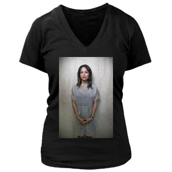 Zoe Kravitz Women's Deep V-Neck TShirt