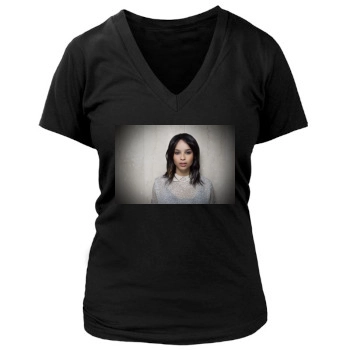 Zoe Kravitz Women's Deep V-Neck TShirt