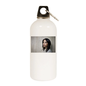 Zoe Kravitz White Water Bottle With Carabiner