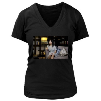 Zoe Kravitz Women's Deep V-Neck TShirt