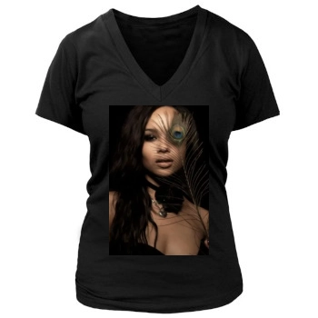 Zoe Kravitz Women's Deep V-Neck TShirt