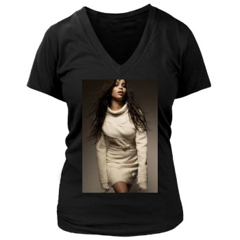 Zoe Kravitz Women's Deep V-Neck TShirt