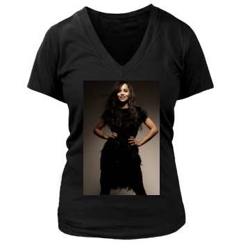 Zoe Kravitz Women's Deep V-Neck TShirt