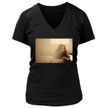 Zoe Kravitz Women's Deep V-Neck TShirt