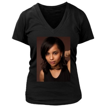 Zoe Kravitz Women's Deep V-Neck TShirt