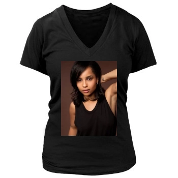 Zoe Kravitz Women's Deep V-Neck TShirt