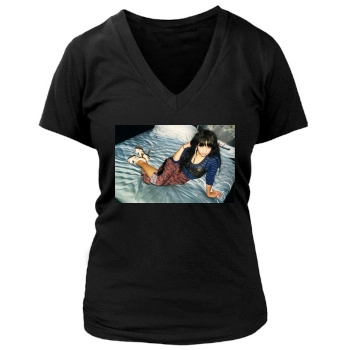 Zoe Kravitz Women's Deep V-Neck TShirt