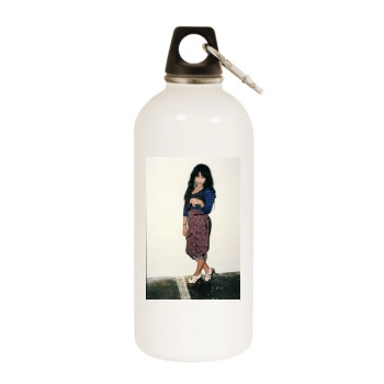 Zoe Kravitz White Water Bottle With Carabiner