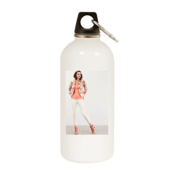 Zuzana Gregorova White Water Bottle With Carabiner